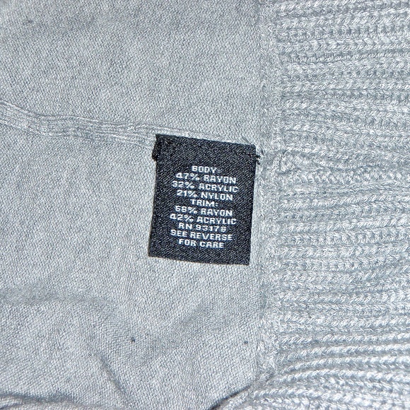 PREMISE STUDIO WOMEN'S LIGHT GREY CARDIGAN SWEATER SIZE L - Picture 4 of 5